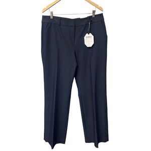Liz Claiborne Womens Size 12 Secretly Slender Trouser Pants Tummy Slimming Navy